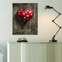 Настенный плакат Граффити воздушный шар в форме сердца - Декор интерьера - 78 х 55 см цена и информация | Картины | 220.lv