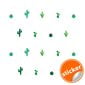 Vinila sienas uzlīmes kaktusu formā Interjera dekors - 40 gab., 12 cm цена и информация | Dekoratīvās uzlīmes | 220.lv