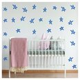 Виниловые наклейки на стену Звёзды синего цвета Декор интерьера для детской комнаты - 40 шт. (10 см)