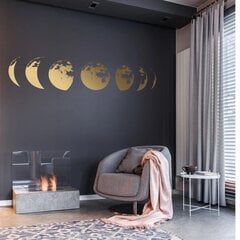 Vinila zelta sienas uzlīme Phases of the Moon interjera dekors - 160 x 33 cm cena un informācija | Dekoratīvās uzlīmes | 220.lv