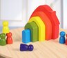 Koka piramīda - Varavīksne цена и информация | Rotaļlietas zīdaiņiem | 220.lv