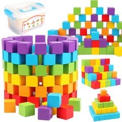 Цветные деревянные блоки в коробке, 72 шт. цена и информация | Игрушки для малышей | 220.lv