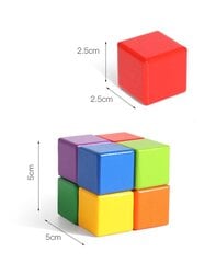Цветные деревянные блоки в коробке, 72 шт. цена и информация | Игрушки для малышей | 220.lv