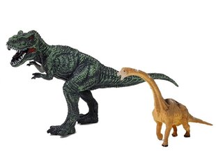 Dinozaura Brahiozaura, Tyrannosaurus rex figūriņu komplekts cena un informācija | Rotaļlietas zēniem | 220.lv