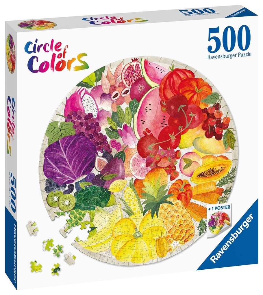 Puzzle 500 elements Fruits and vegetables cena un informācija | Puzles, 3D puzles | 220.lv