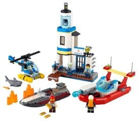 60308 LEGO® City piekrastes policijas un ugunsdzēsēju darbība cena un informācija | Konstruktori | 220.lv