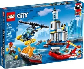 60308 LEGO® City piekrastes policijas un ugunsdzēsēju darbība cena un informācija | Konstruktori | 220.lv