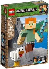 LEGO MINECRAFT 21149 BigFig Алекс с цыпленком цена и информация | Конструкторы и кубики | 220.lv