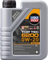 Liqui Moly 20780 TOP TEC 6200 0W-20 1 L cena un informācija | Motoreļļas | 220.lv