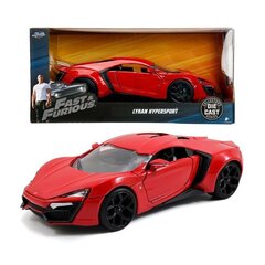 JADA Fast and Furious Car Lykan Hypersport 1:24 цена и информация | Dickie toys Товары для детей и младенцев | 220.lv