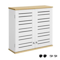 Подвесной шкафчик для ванной комнаты SoBuy BZR42-W, белый цена и информация | Шкафчики для ванной | 220.lv