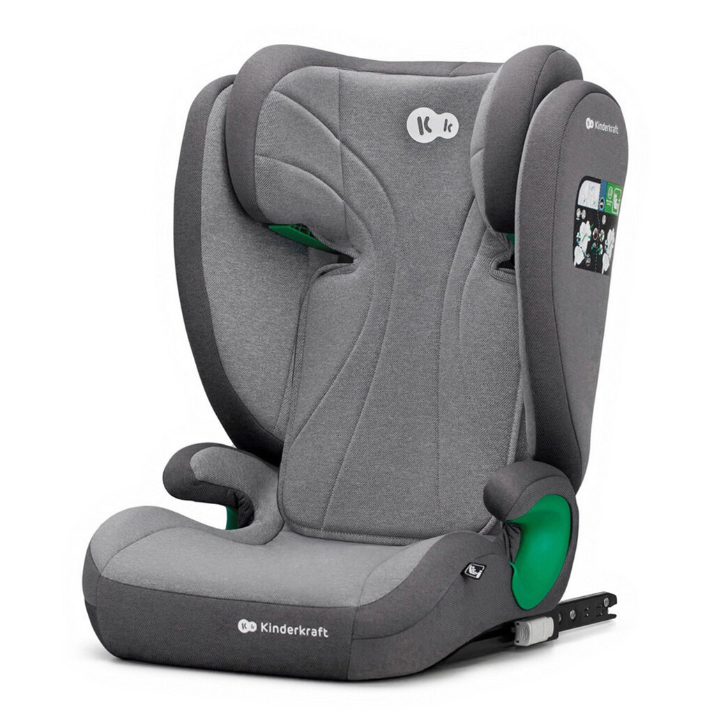 Kinderkraft autokrēsliņš Junior Fix 2 i-Size 15-36 kg Isofix, Rocket Grey cena un informācija | Autokrēsliņi | 220.lv