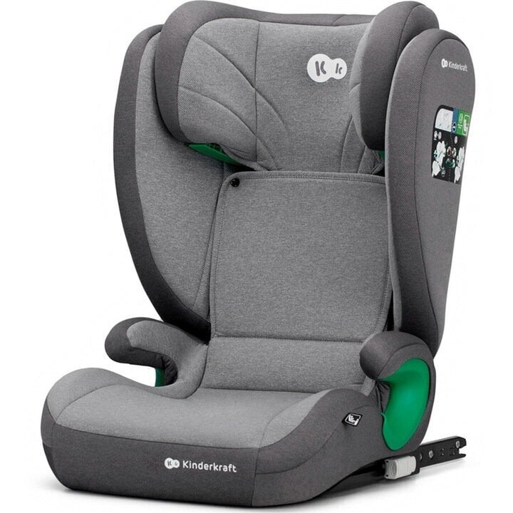 Kinderkraft autokrēsliņš Junior Fix 2 i-Size 15-36 kg Isofix, Rocket Grey cena un informācija | Autokrēsliņi | 220.lv