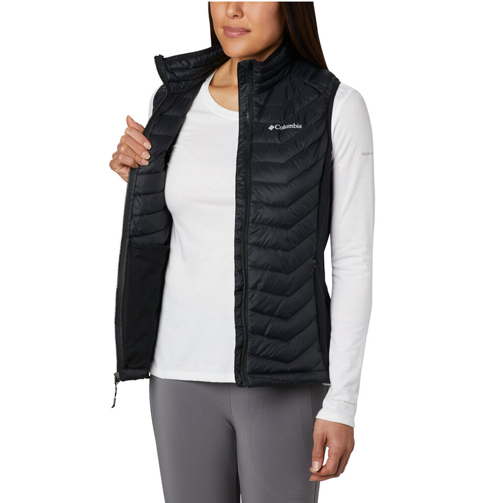 Columbia Powder Pass Vest, women's tank tops, Melna cena un informācija | Sieviešu vestes | 220.lv