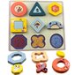 Koka puzle - Ģeometriskas figūras cena un informācija | Rotaļlietas zīdaiņiem | 220.lv
