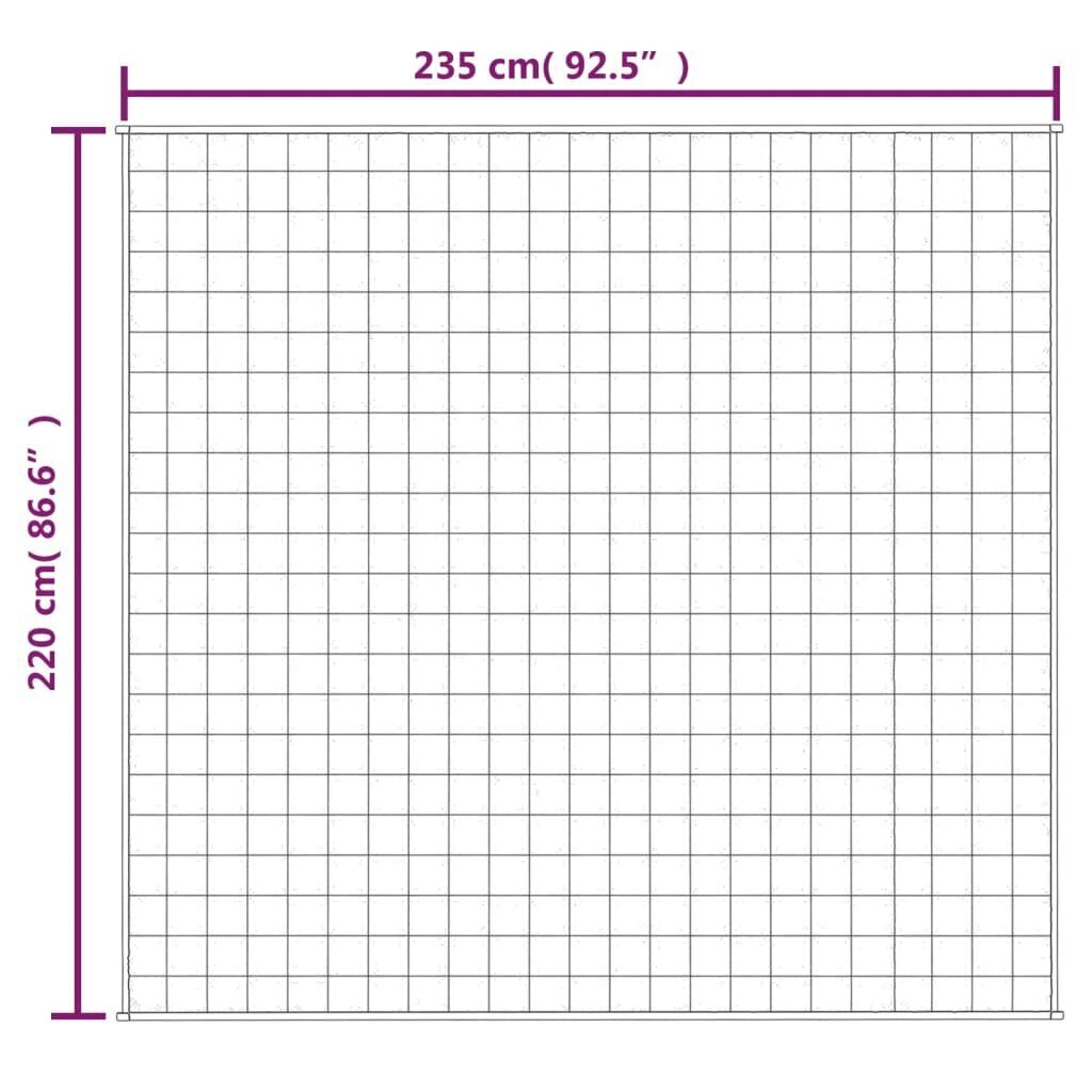 vidaXL smaguma sega, zila, 220x235 cm, 11 kg, audums cena un informācija | Segas | 220.lv