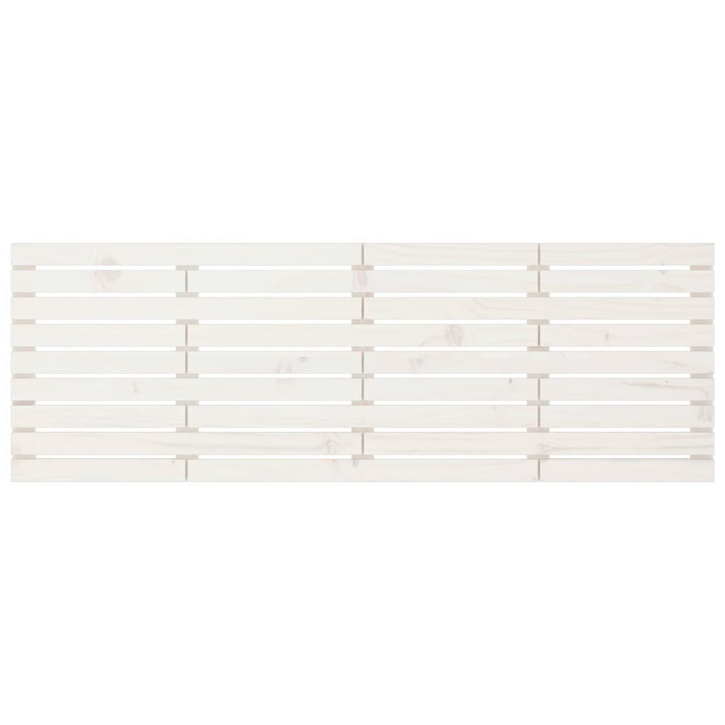 vidaXL sienas galvgalis, balts, 186x3x63 cm, priedes masīvkoks cena un informācija | Gultas | 220.lv
