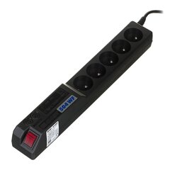 Pagarinātājs, Surge protector Acar 5xUTE 5m Black cena un informācija | Pagarinātāji | 220.lv