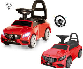 Bērnu staigulis-stumjamā rotaļlieta Mercedes S65 AMG, sarkana (LED gaismas) cena un informācija | Rotaļlietas zīdaiņiem | 220.lv
