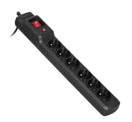 Pagarinātājs, Activejet COMBO 6GN 5M black power strip with cord cena un informācija | Pagarinātāji | 220.lv