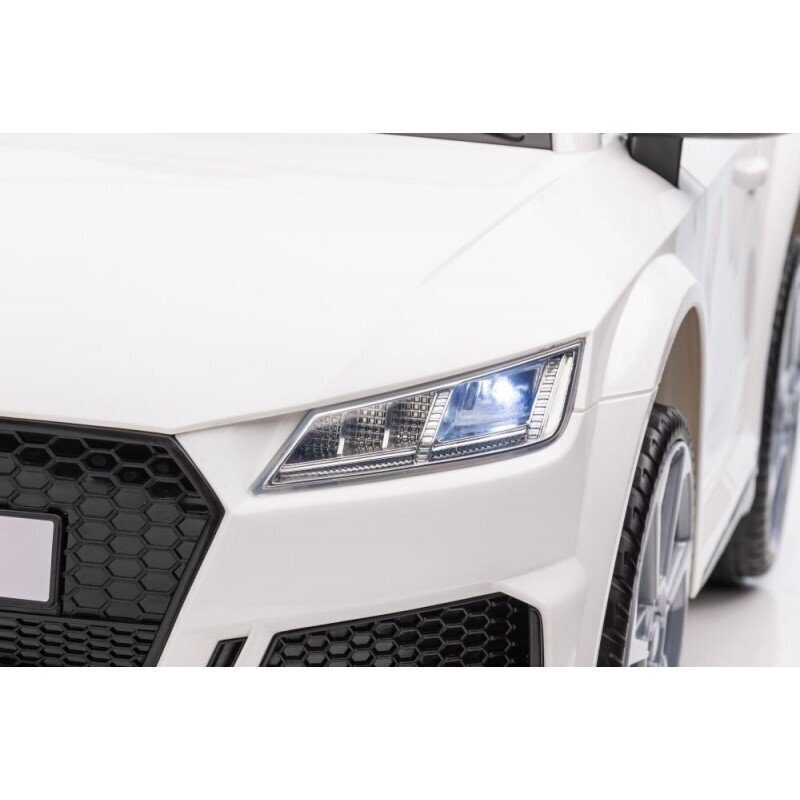 Audi TTRS vienvietīgs elektroauto bērniem, balts cena un informācija | Bērnu elektroauto | 220.lv