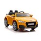Audi TTRS vienvietīgs elektroauto bērniem, dzeltens cena un informācija | Bērnu elektroauto | 220.lv