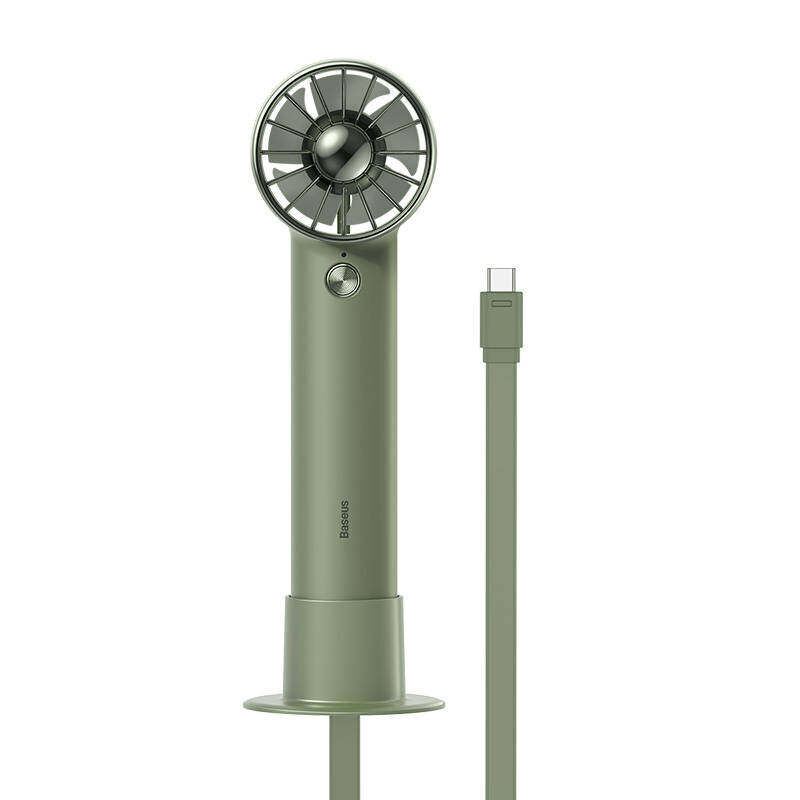 Baseus Flyer Turbine portable hand fan + USB-C cable (green) cena un informācija | Ventilatori | 220.lv