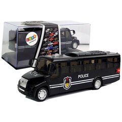 Полицейский автобус Lean Toys, черный цена и информация | Конструктор автомобилей игрушки для мальчиков | 220.lv
