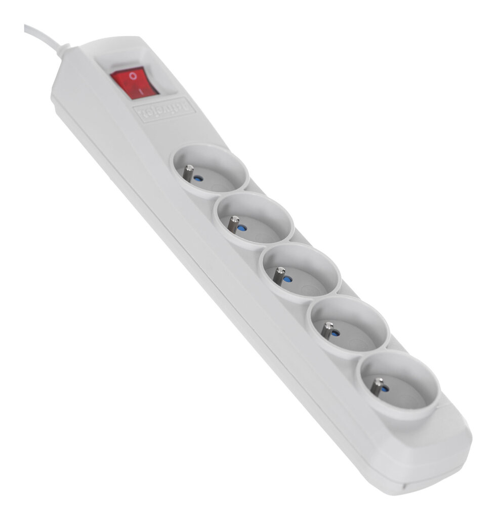 Pagarinātājs, Activejet grey power strip with cord ACJ COMBO 5G/5M/BEZP. AUT/S cena un informācija | Pagarinātāji | 220.lv