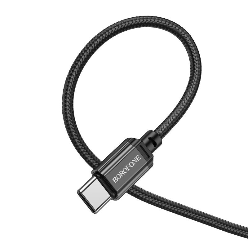 Borofone Cable BX87 Sharp - USB līdz C tipam - 3A 1 metrs melns cena un informācija | Savienotājkabeļi | 220.lv