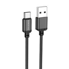 Borofone Cable BX87 Sharp - USB līdz C tipam - 3A 1 metrs melns cena un informācija | Savienotājkabeļi | 220.lv