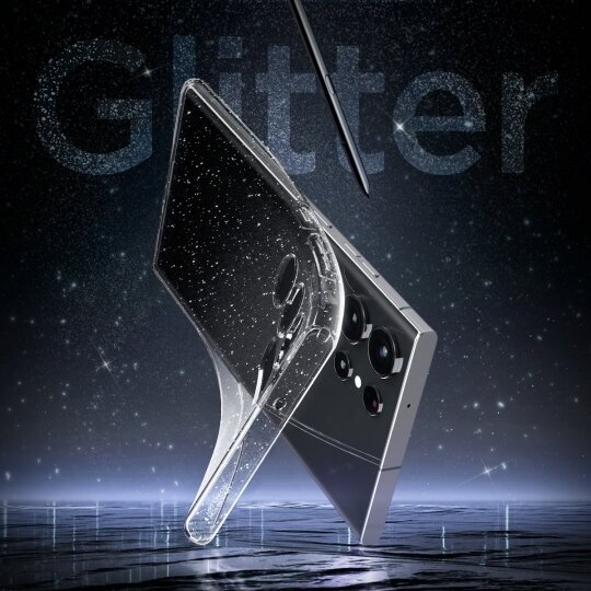 Vāciņš SPIGEN Liquid Crystal Glitter   - Samsung Galaxy S23 Ultra, caurspīdīgs cena un informācija | Telefonu vāciņi, maciņi | 220.lv