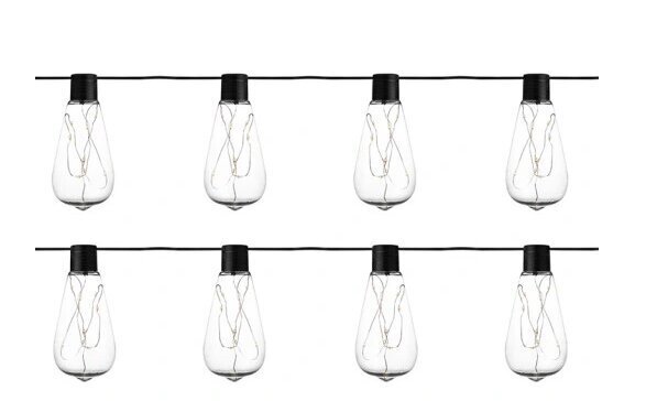 Solārā LED lampiņu virtene, 5.8 m cena un informācija | Ziemassvētku lampiņas, LED virtenes | 220.lv
