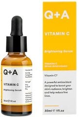 Q+A Vitamin c Brightening Serum ādas serums, 30 ml cena un informācija | Serumi sejai, eļļas | 220.lv