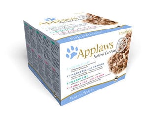 Applaws pieaugušiem kaķiem ar zivīm, 12x70 g cena un informācija | Applaws Zoo preces | 220.lv