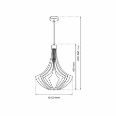 Milagro piekaramā lampa Cesta Black cena un informācija | Lustras | 220.lv