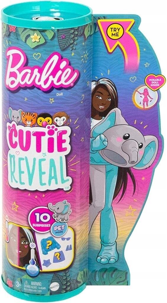Lelles Barbie Cutie Reveal komplekts, zilonis цена и информация | Rotaļlietas meitenēm | 220.lv