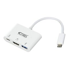 Адаптер USB C—HDMI NANOCABLE 10.16.4302 Full HD (15 cм), белый цена и информация | Адаптеры и USB разветвители | 220.lv