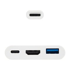 USB C uz HDMI Adapteris NANOCABLE 10.16.4302 Full HD (15 cm) Balts cena un informācija | Adapteri un USB centrmezgli | 220.lv