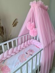Gultas nojume, baldahīns bērnu gultiņai rozā cena un informācija | Citi piederumi mēbelēm | 220.lv