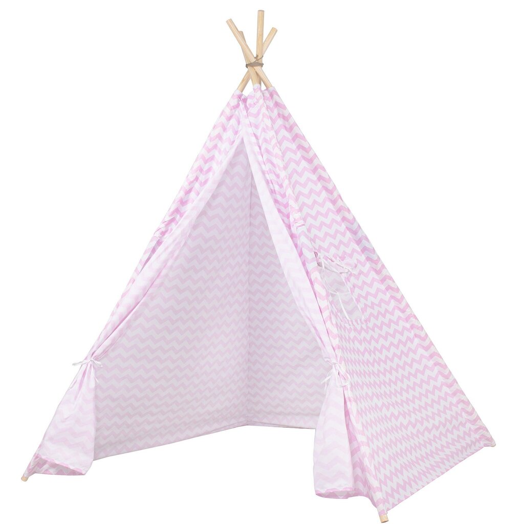 Bērnu indiāņu telts ar līkloču Springos, rozā cena un informācija | Bērnu rotaļu laukumi, mājiņas | 220.lv