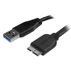 USB to mikro USB kabelis Startech USB3AUB50CMS  Melns цена и информация | Кабели для телефонов | 220.lv