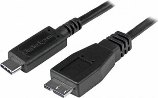 USB to mikro USB kabelis Startech USB31CUB1M   USB C Micro USB B Melns cena un informācija | Savienotājkabeļi | 220.lv