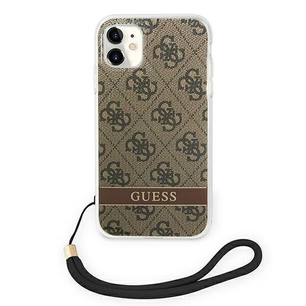 Oriģināls vāciņš GUESS 4G Print Strap - Iphone 11 , brūns cena un informācija | Telefonu vāciņi, maciņi | 220.lv