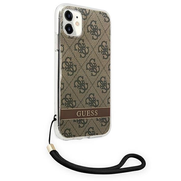 Oriģināls vāciņš GUESS 4G Print Strap - Iphone 11 , brūns цена и информация | Telefonu vāciņi, maciņi | 220.lv