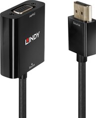 Lindy HDMI uz VGA 38291 cena un informācija | Kabeļi un vadi | 220.lv