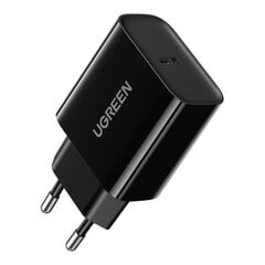 Ugreen USB wall charger Type C 20W Power Delivery black (10191) cena un informācija | Lādētāji un adapteri | 220.lv