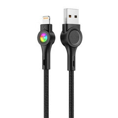 Vipfan USB — Lightning kabelis Colorful X08, 3A, 1,2 m (melns) cena un informācija | Savienotājkabeļi | 220.lv