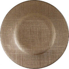 Плоская тарелка Позолоченный Cтекло (21 x 2 x 21 cm) цена и информация | Посуда, тарелки, обеденные сервизы | 220.lv