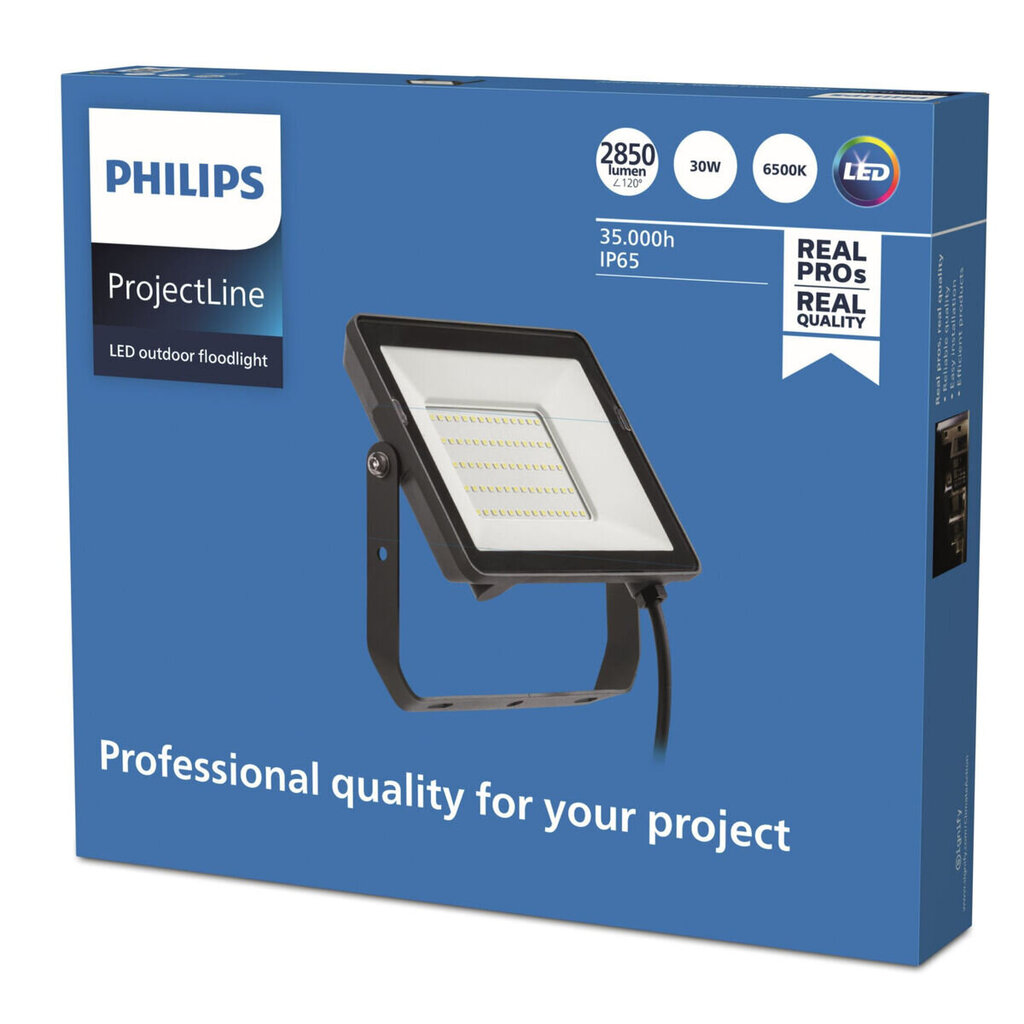 Prožektoru projektors Philips ProjectLine 2850 Lm 30 W 6500 K cena un informācija | Āra apgaismojums | 220.lv